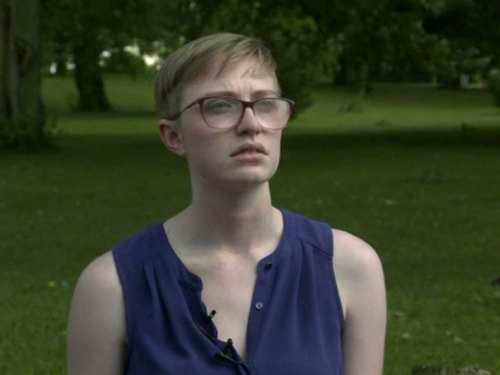 PHOTO: Adelia Johnson, the ex-girlfriend of alleged shooter, Conner Betts, speaks to ABC News following the mass shooting in Dayton, Ohio, Aug. 6, 2019.