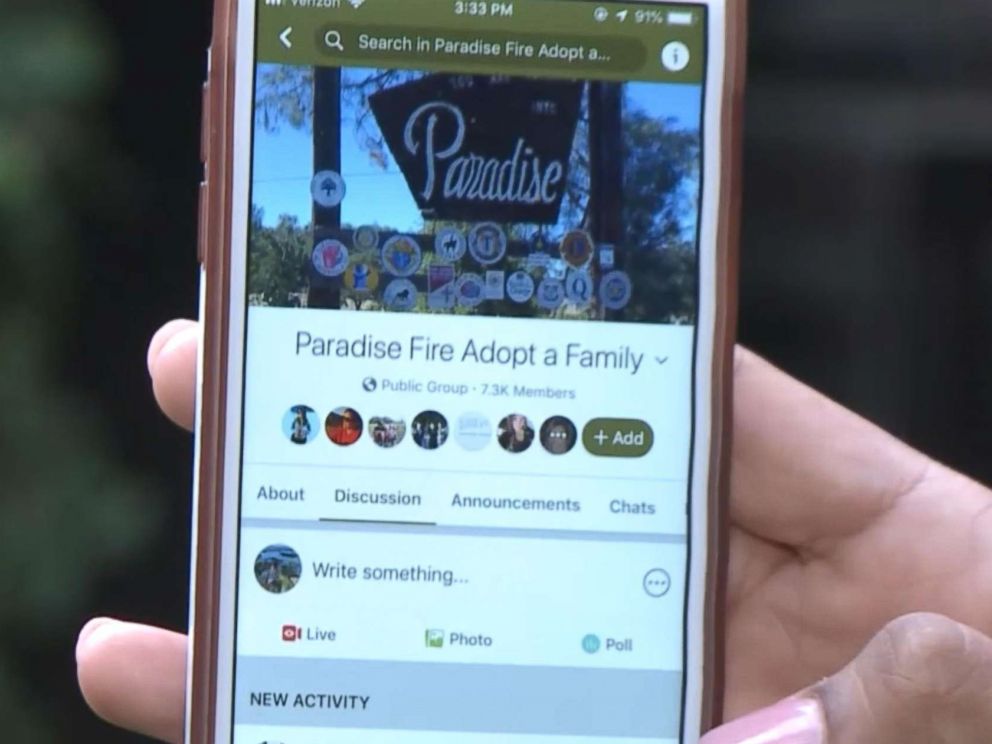 PHOTO: Rocklin County, California, resident Eric Lofholm and his wife, Heather Lofholm, have created an Adopt a Family initiative to match victims of the Camp Fire with people who have the resources to help.