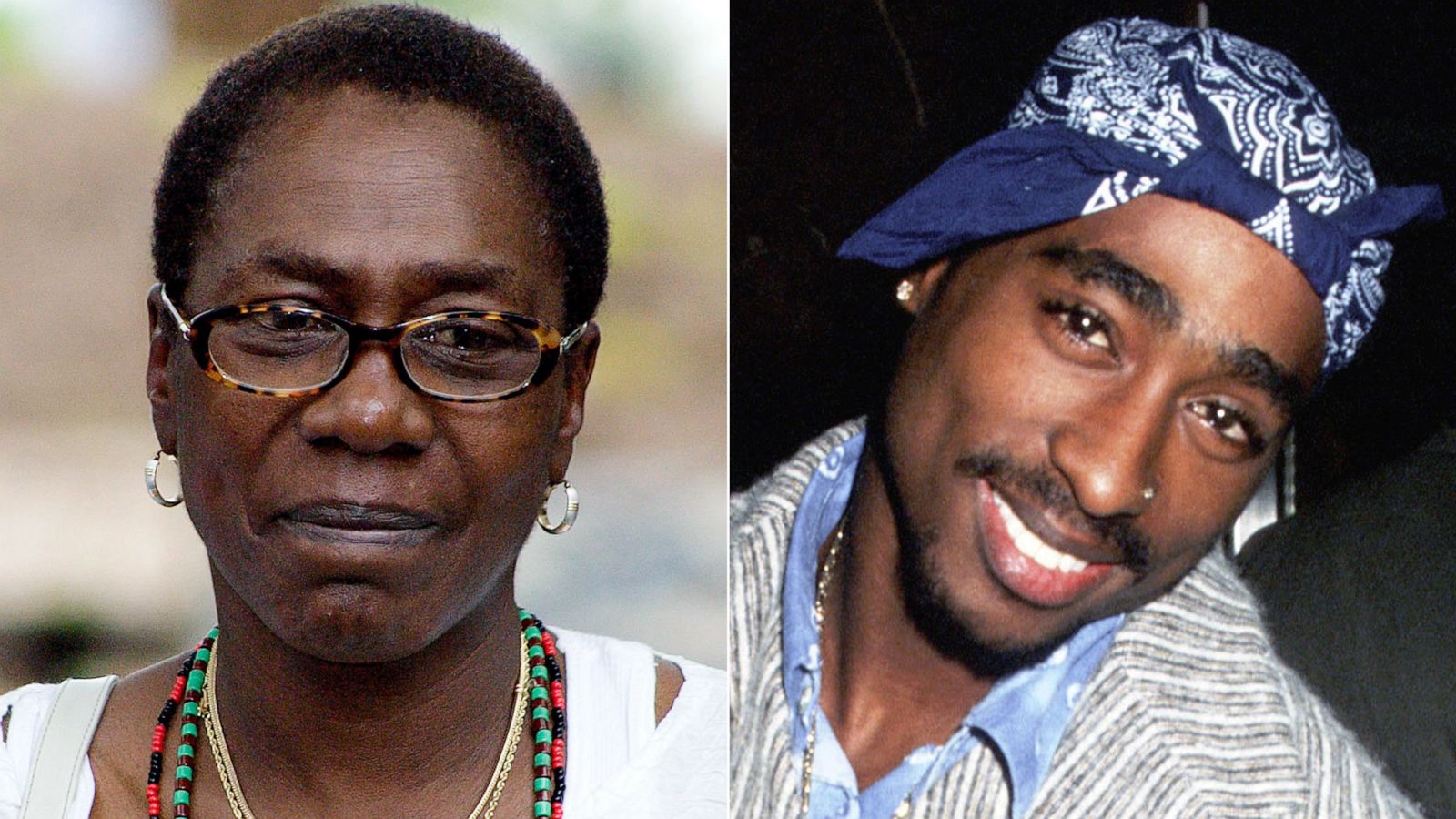 PHOTO: Afeni Shakur-Davis, left, mother of the late Tupac Shakur, and Tupac Shakur.