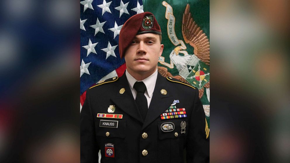 PHOTO: TThis undated photo provided by U.S. Army Special Forces Command shows Army Staff Sgt. Ryan C. Knauss. The Defense Department said, Aug. 28, 2021, that Knauss was killed in the bombing in Kabul, Afghanistan on Aug. 28, 2021.