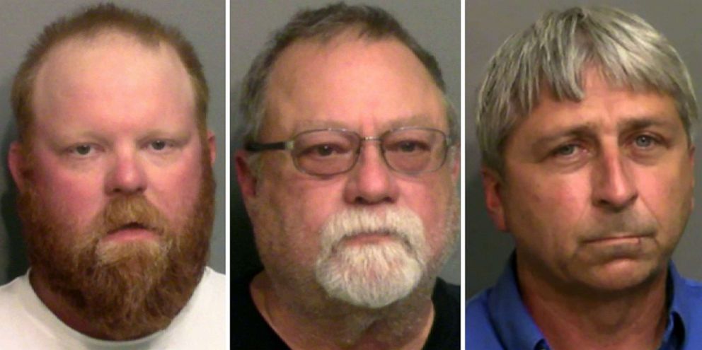 PHOTO: Booking photos of Travis McMichael, his father Gregory McMichael and William "Roddie" Bryan Jr. who have been charged in the shooting death of Ahmaud Arbery. 