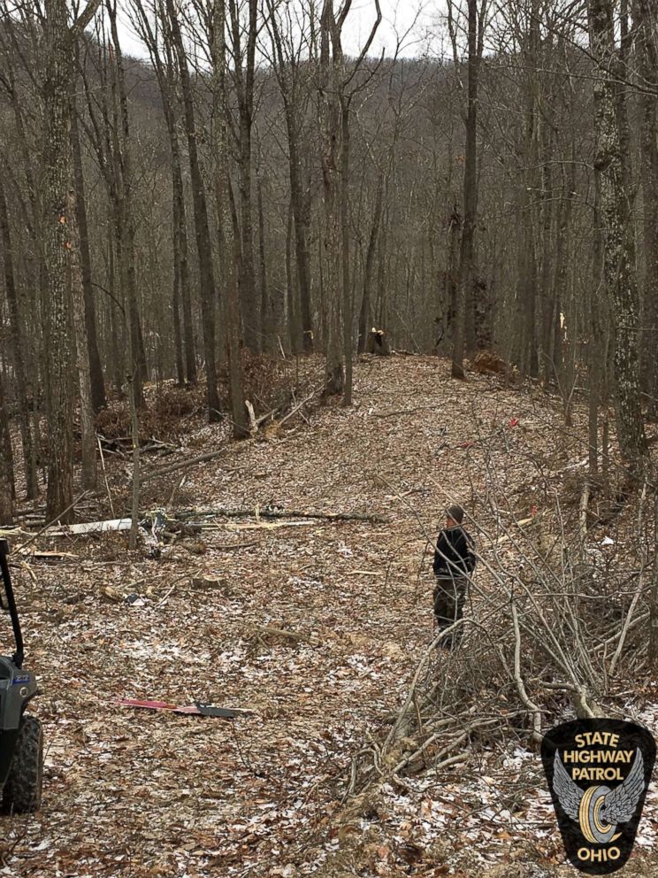 PHOTO: Three crew members were killed in an air ambulance helicopter crash near Zeleski, Ohio, Jan. 29, 2019.