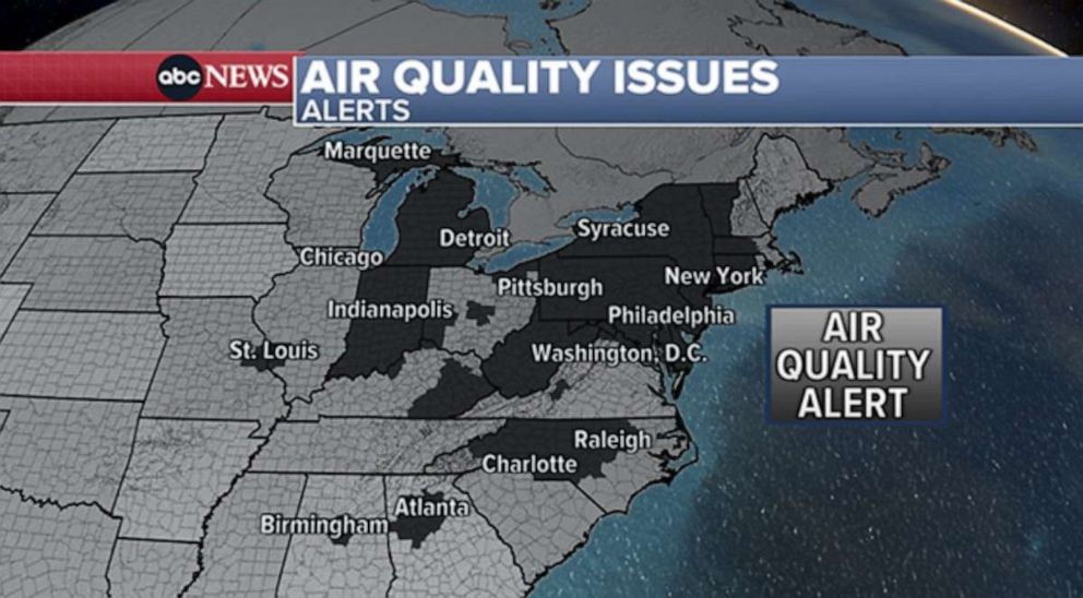 PHOTO: Air quality issues alerts graphic