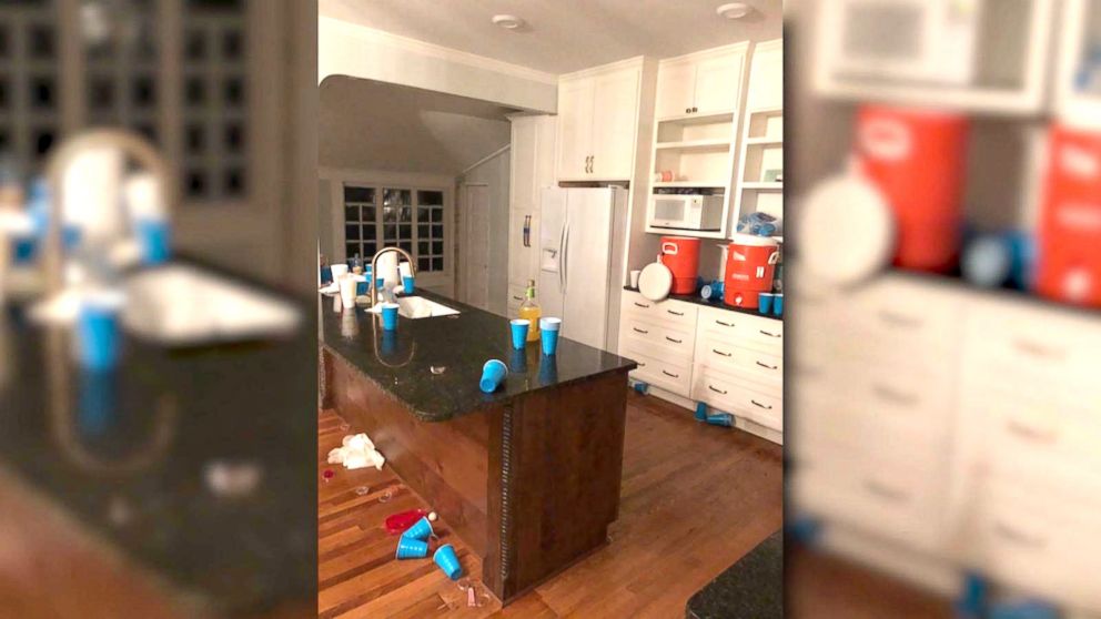 PHOTO: Inside of the McGovern family's home that they say was damaged by an Airbnb guest that threw a party.