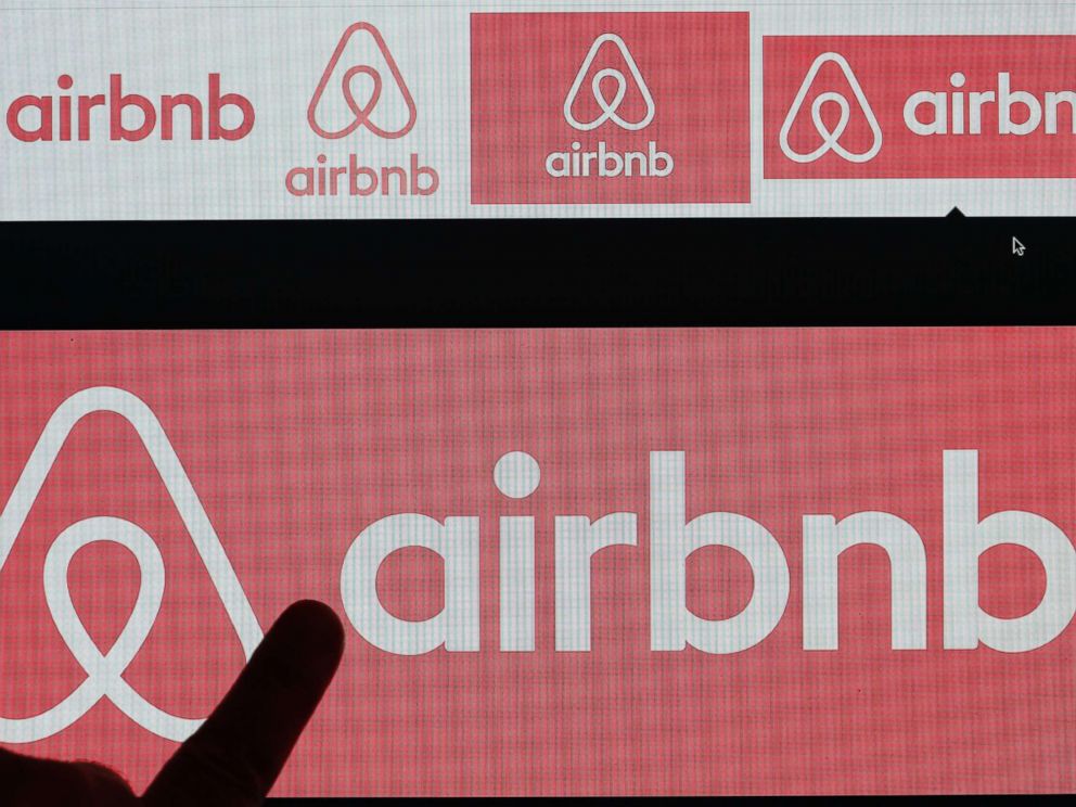 PHOTO: Airbnb logo is displayed on a laptop screen on Dec. 11, 2017 in Paris.