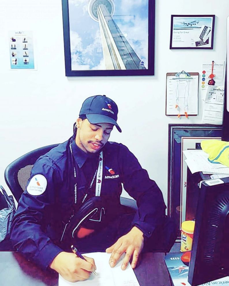 PHOTO: Jahmaul Allen, 28, who works for American Airlines, grabbed attention this holiday season when he was captured dancing to the delight of passengers on the tarmac at Toronto Pearson International Airport.