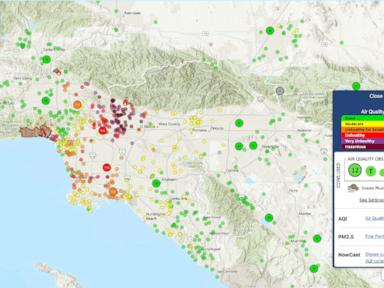 California wildfires maps show evacuations, power outages, air quality