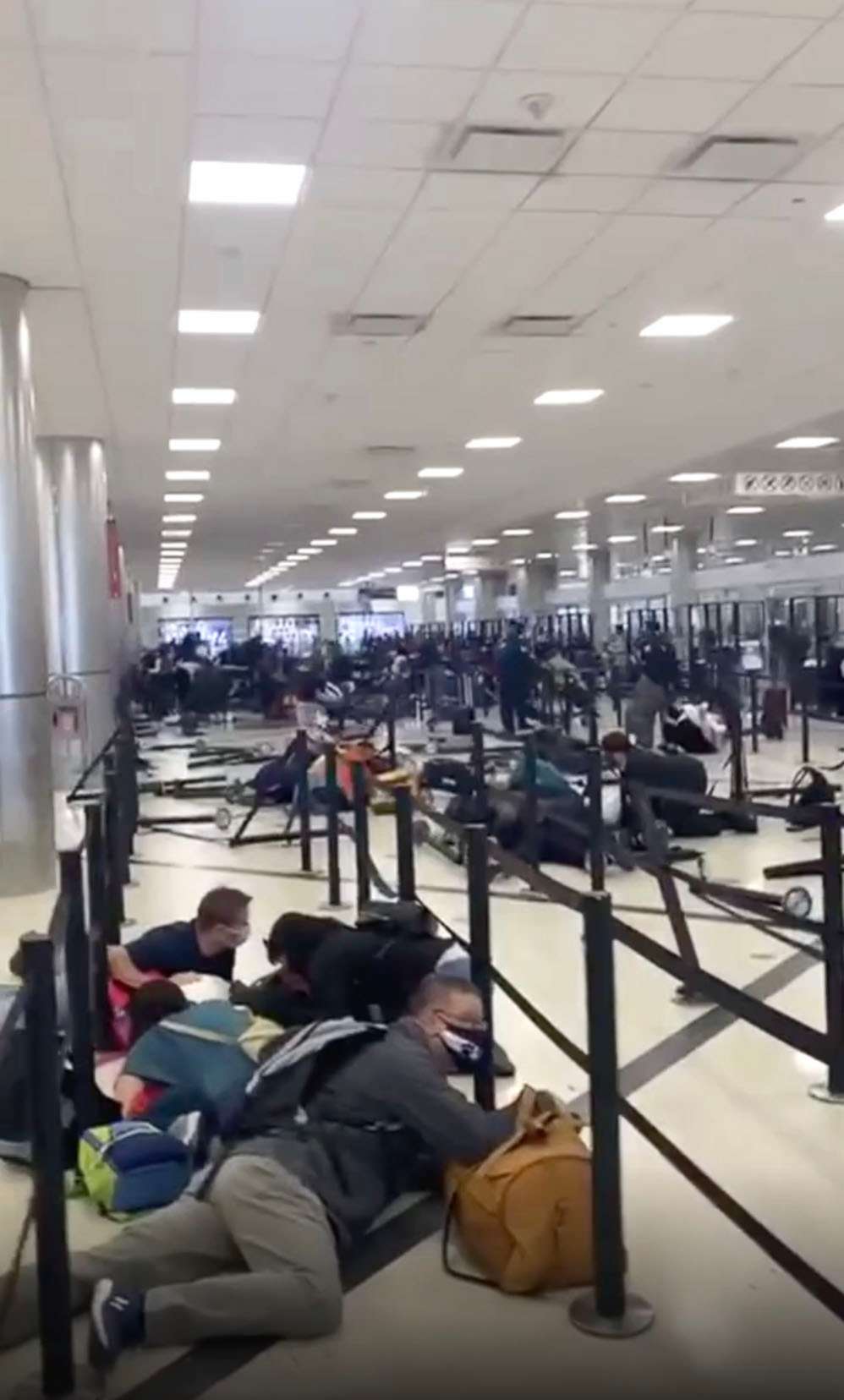 PHOTO: A still from a social media video showing the moments after a gun was accidentally discharged inside Hartsfield-Jackson Atlanta International Airport in Atlanta on Nov. 20, 2021.