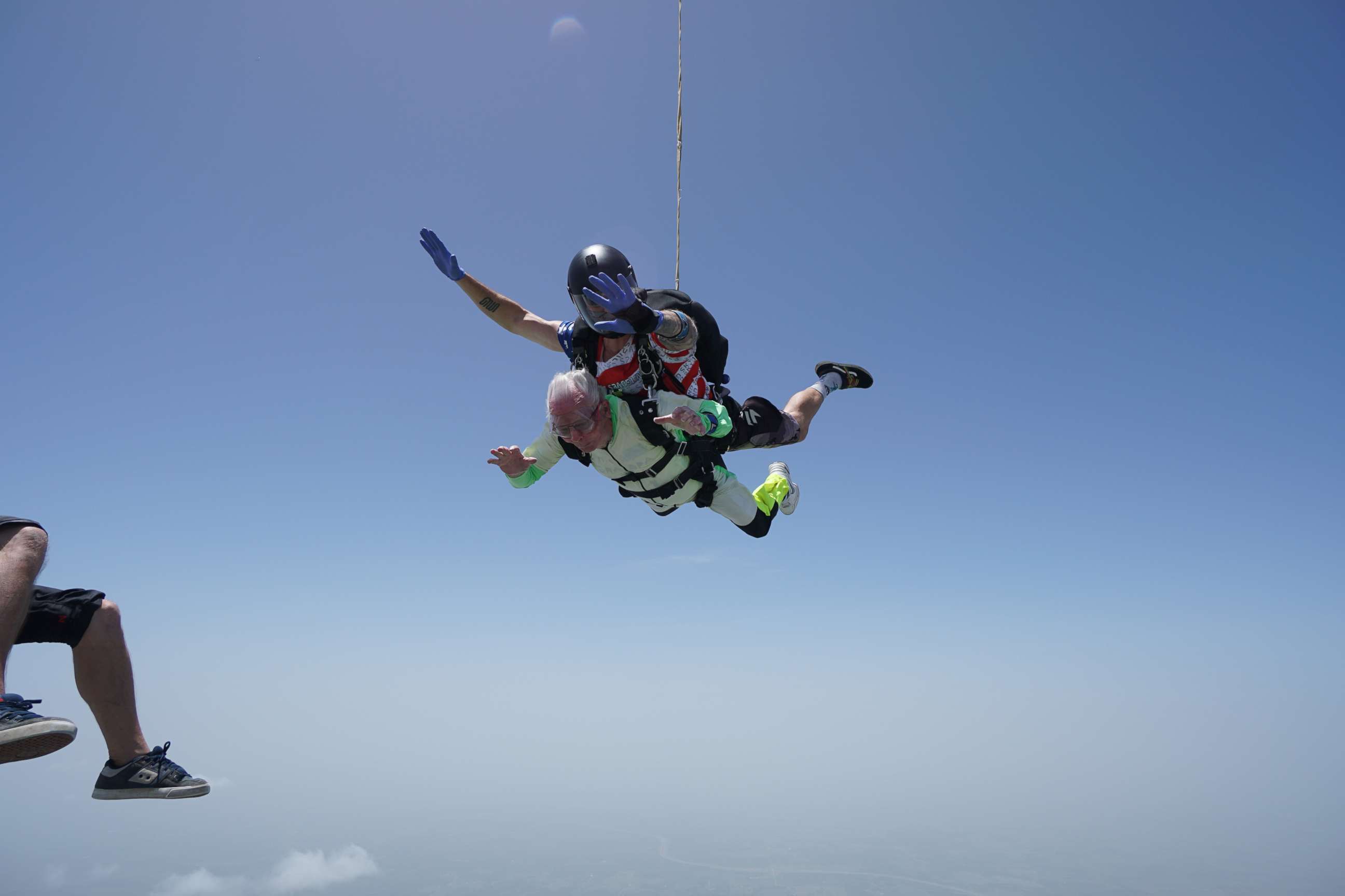 PHOTO: Al Blaschke, 103, seeks the Guinness world record for tandem skydiving.