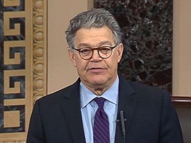 PHOTO: In this image from video from Senate Television, Sen. Al Franken, D-Minn., speaks on the Senate floor of the Capitol in Washington, Dec. 7, 2017.