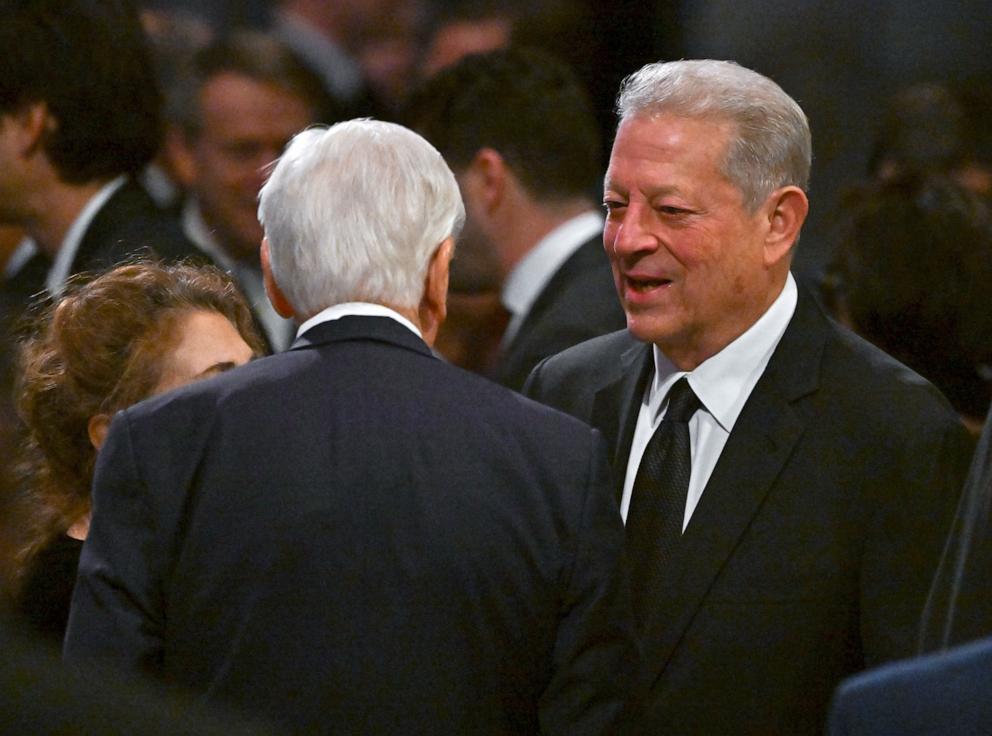 PHOTO: Former Vice President Al Gore arrives for the State Funeral Service for former President Jimmy Carter at the Washington National Cathedral in Washington, Jan. 9, 2025.