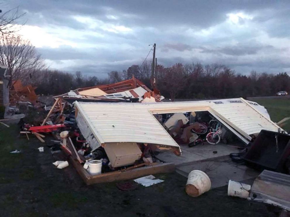 PHOTO: A photo posted to the Limestone County Sheriff's Facebook page shows weather severe damage in Ardmore, Ala., March 19. 2018. 