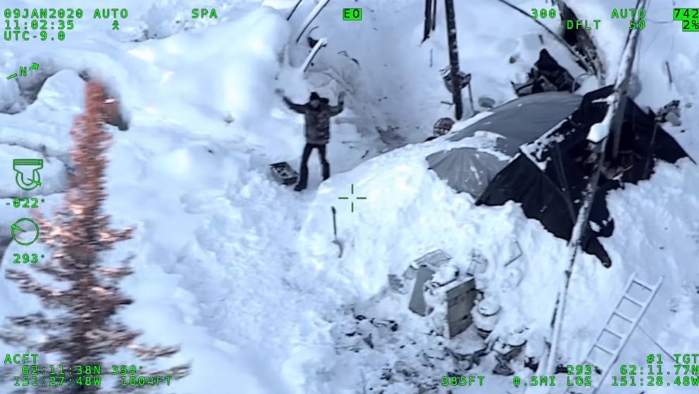 PHOTO: A 30-year-old man was rescued, Jan. 9, 2020, after spending three weeks in the wilderness outside of Skwentna, Alaska.