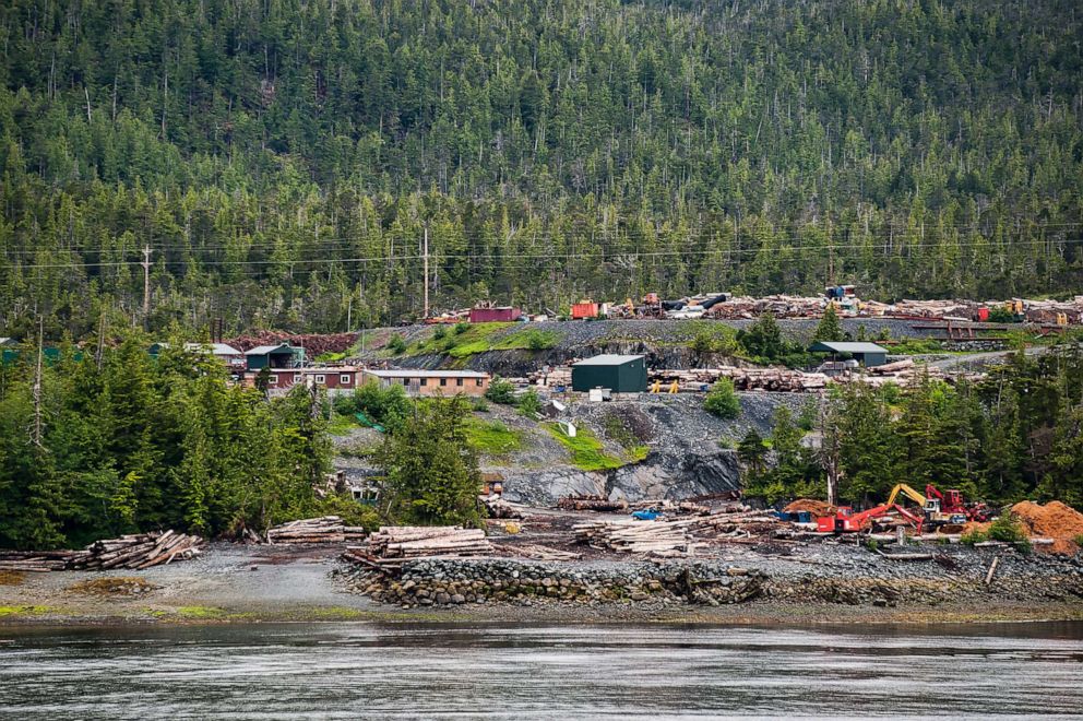 PHOTO: A logging camp site stands along the Inside Passage inb Alaska, June 24, 2009.