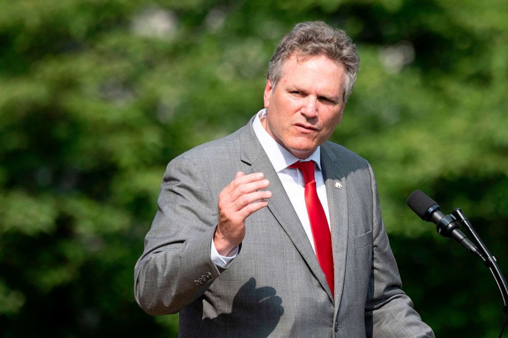 PHOTO: Alaska Governor Mike Dunleavy speaks at the White House in Washington, July 16, 2020.
