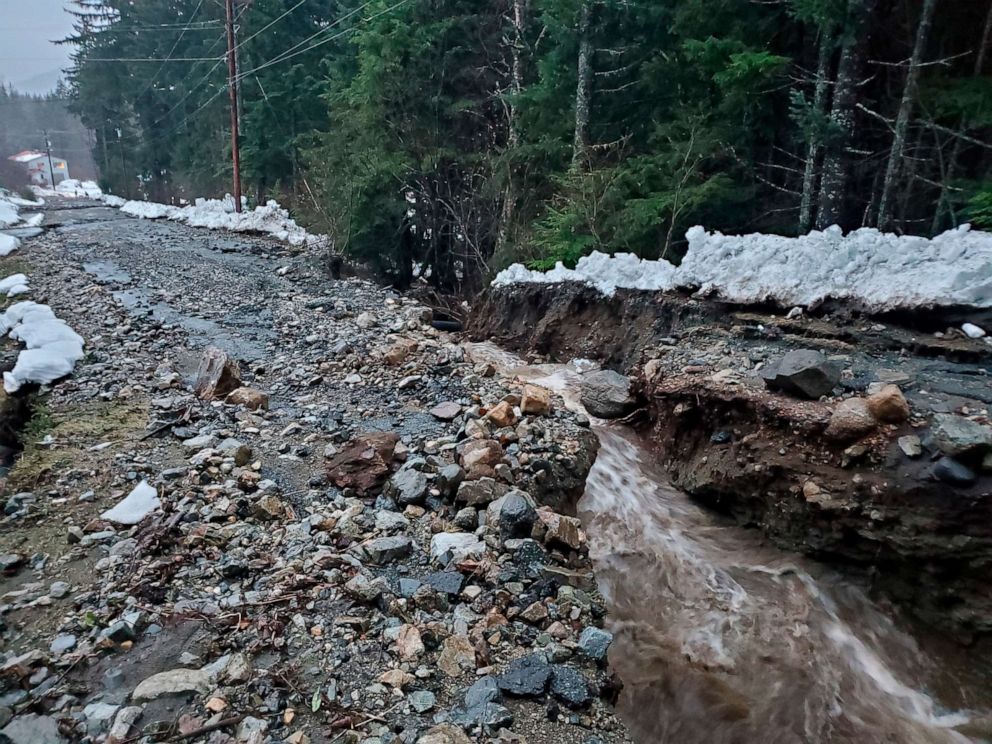 PHOTO: Damage from heavy rains and a mudslide 600 feet wide in Haines, Alaska, on Wednesday, Dec. 2, 2020.