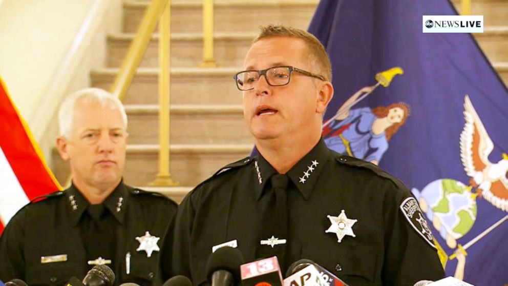 PHOTO: Albany Sheriff Craig D. Apple, Sr. holds a press conference regarding the  criminal complaint against Gov. Andrew Cuomo in Albany, N.Y., Aug. 7, 2021.