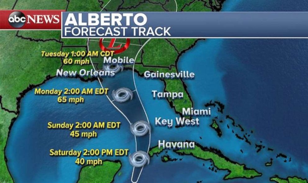 Mississippi, Florida, Alabama declare emergency ahead of storm Alberto