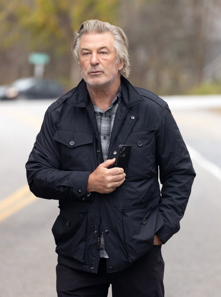 PHOTO: In this Oct. 30, 2021, file photo, Alec Baldwin speaks for the first time regarding the accidental shooting that killed cinematographer Halyna Hutchins, and wounded director Joel Souza on the set of the film "Rust", in Manchester, Vt.