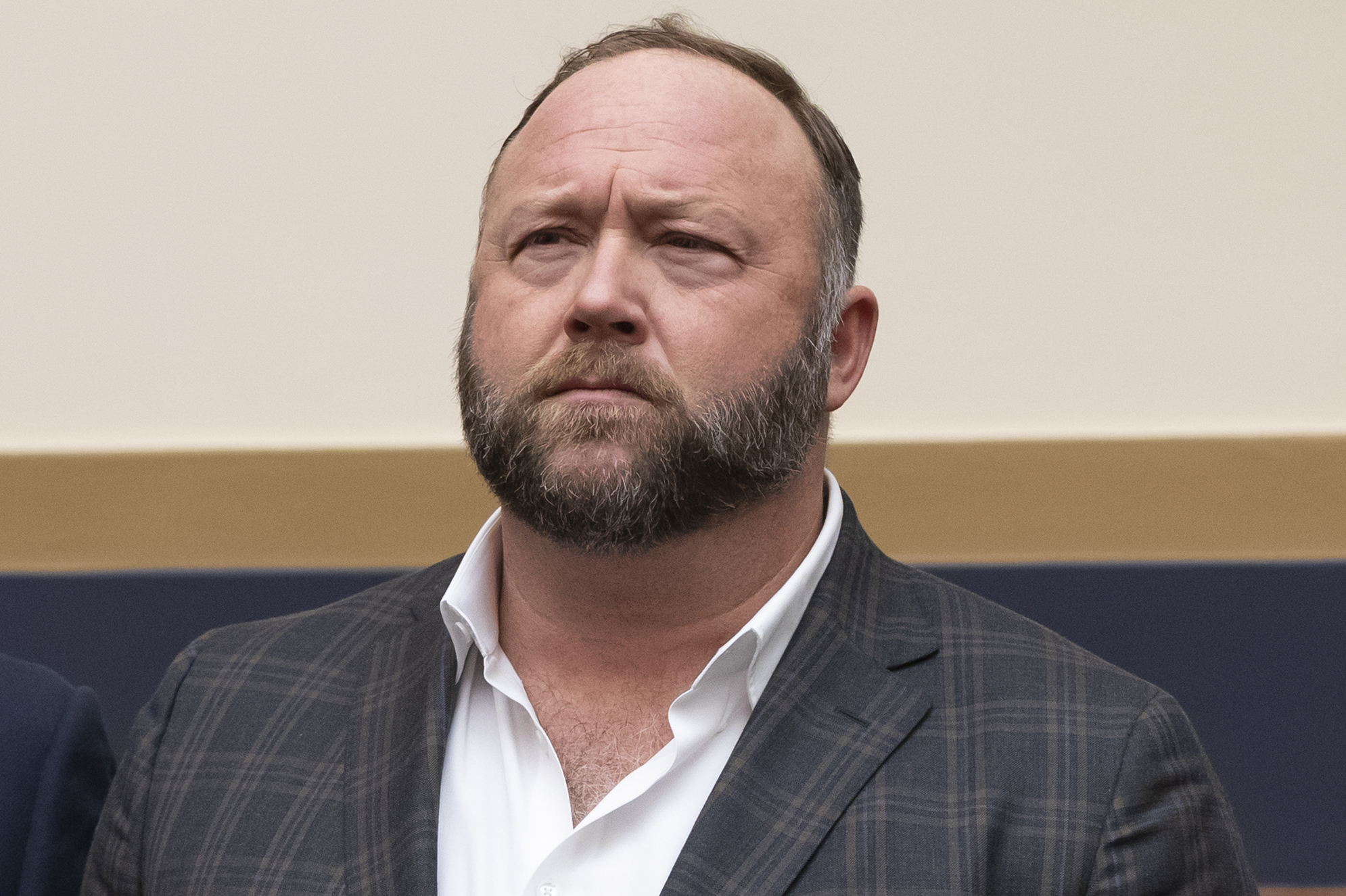 PHOTO: Radio show host Alex Jones is pictured while appearing in Capitol Hill on Dec. 11, 2018, in Washington, D.C. 