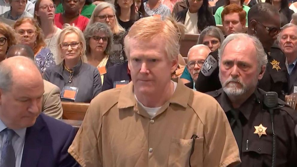 PHOTO: Alex Murdaugh is sentenced on the murders of his wife Maggie and his son Paul Murdaugh, Colleton County Courthouse in Walterboro, S.C., on March 3, 2023.