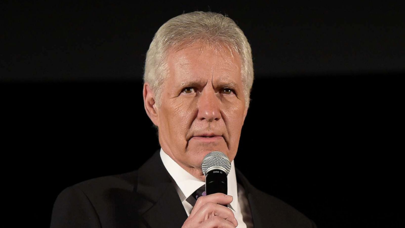 PHOTO: TV personality Alex Trebek speaks at a festival in Los Angeles, March 27, 2015.