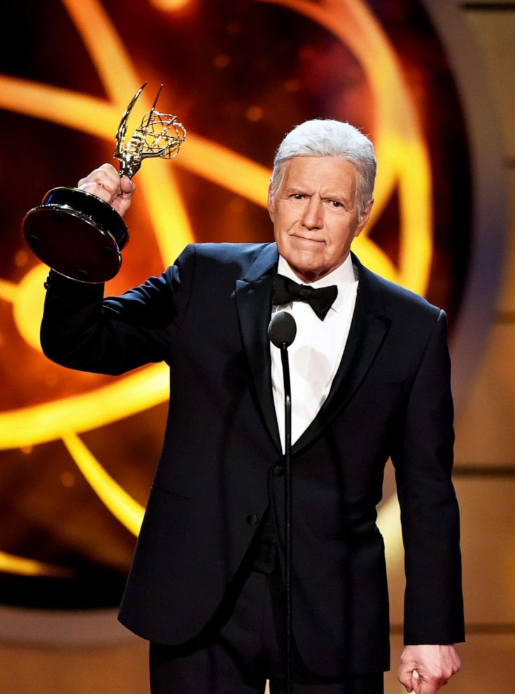 PHOTO: Alex Trebek accepts the Daytime Emmy Award for Outstanding Game Show Host onstage during the 46th annual Daytime Emmy Awards at Pasadena Civic Center in Pasadena, Calif., May 05, 2019.