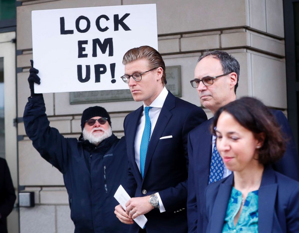 PHOTO: Alex van der Zwaan leaves Federal District Court in Washington, D.C., on April 3, 2018.