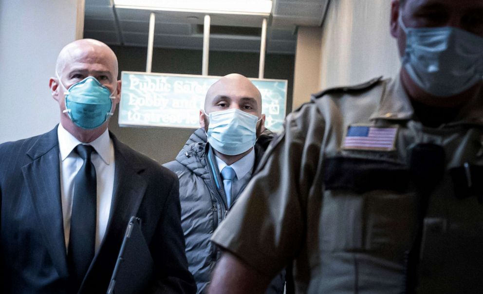 PHOTO: Former Minneapolis police officer J. Alexander Kueng leaves the Hennepin County Public Safety Facility with his attorney, Thomas Plunket, on June 29, 2020, in Minneapolis.