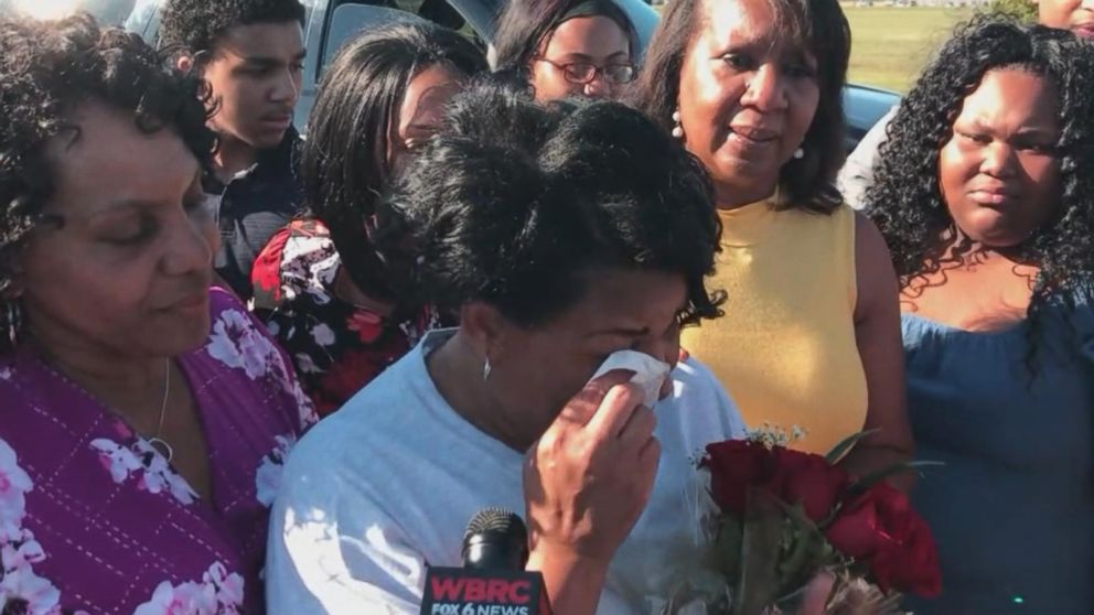 PHOTO: Alice Johnson, a 63-year-old grandmother serving a life sentence on drug charges whose cause was championed by Kim Kardashian West, had an emotional reunion with her family Wednesday after her sentence was commuted by President Donald Trump. 