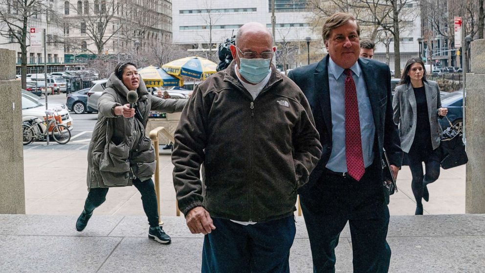 PHOTO: Trump Organization's former Chief Financial Officer Allen Weisselberg arrives for sentencing for tax fraud scheme at in Manhattan Criminal Court in New York, Jan. 10, 2023.