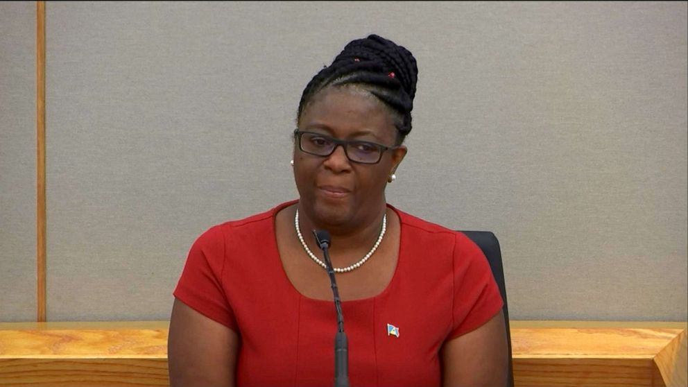 PHOTO: Allison Jean, the mother of Botham Jean, delivers a victim impact statement before the sentencing for former Dallas Police officer Amber Guyger, Oct. 1, 2019.