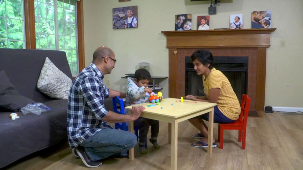 PHOTO: Alok Kumbhare spends time with his family.