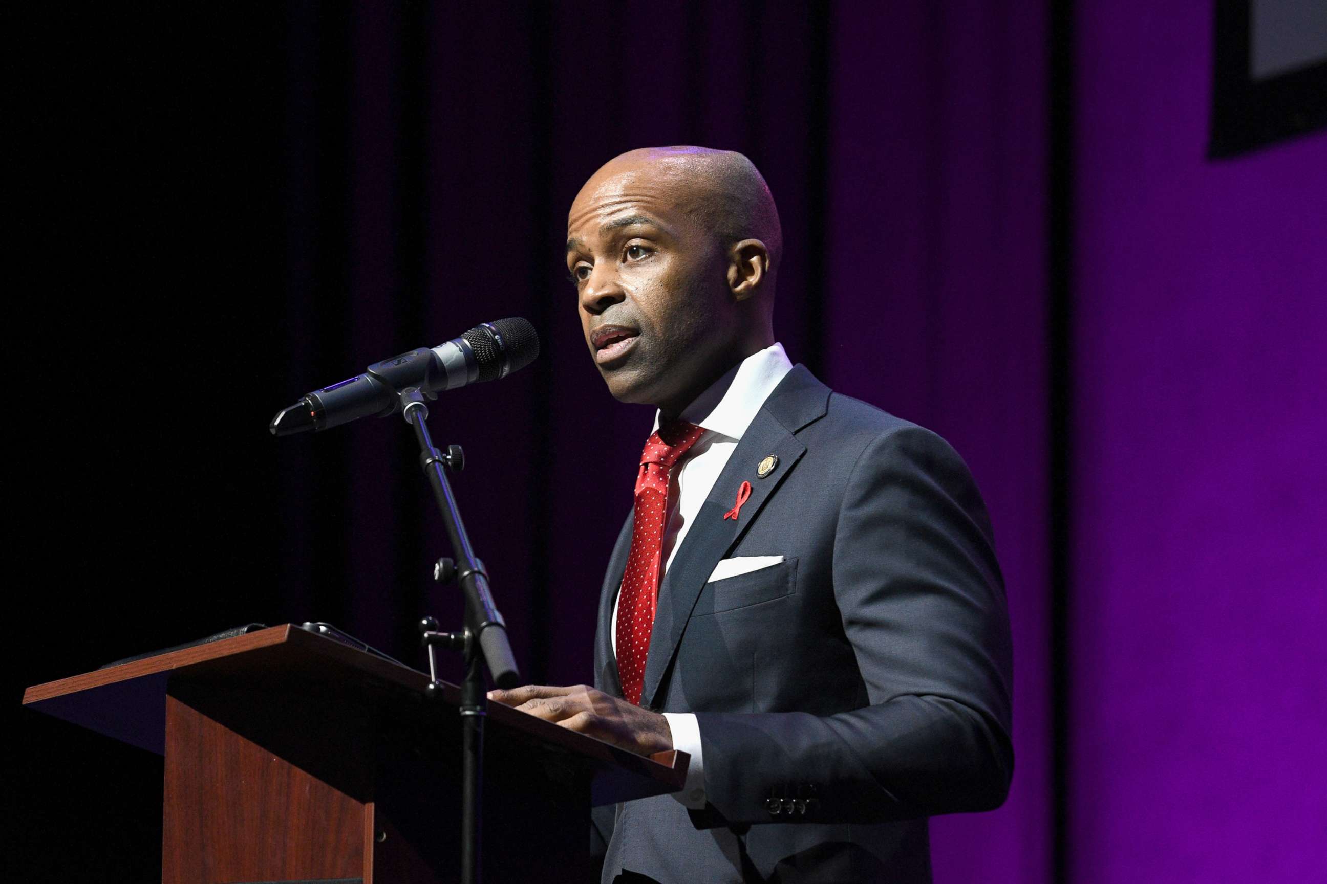 PHOTO: In this Dec. 1, 2017, file photo, Counsel to Governor Andrew Cuomo, Alphonso David speaks at an event in New York.