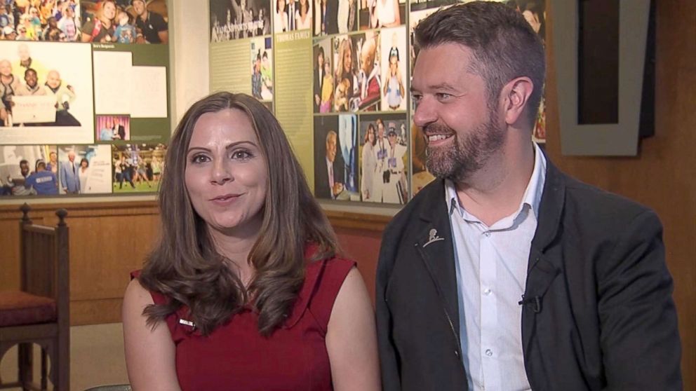 PHOTO: Joel and Lindsey Alsup, who met as kids with cancer in St. Jude's hospital in Memphis, Tenn., went on to become husband and wife.