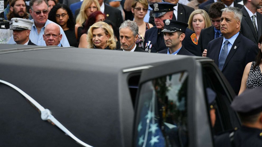 VIDEO: Funeral held for detective who died after contracting cancer at ground zero after 9/11