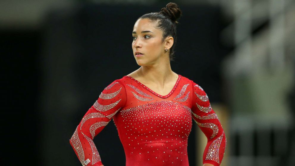 PHOTO: Aly Raisman during an artistic gymnastics training session, Aug. 4, 2016 at the Arena Olimpica do Rio in Rio de Janeiro, Brazil. 