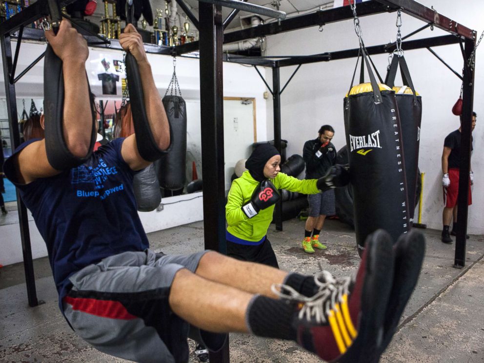 PHOTO: Amaiya Zafar and other boxers train at Circle of Discipline gym.