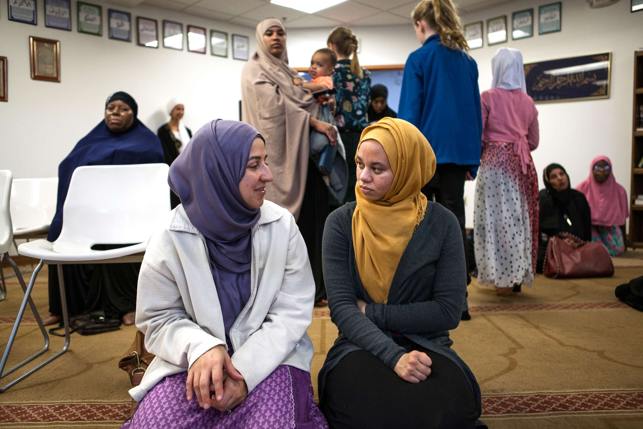 PHOTO: Amaiya attends Friday prayers at a mosque in Minneapolis.