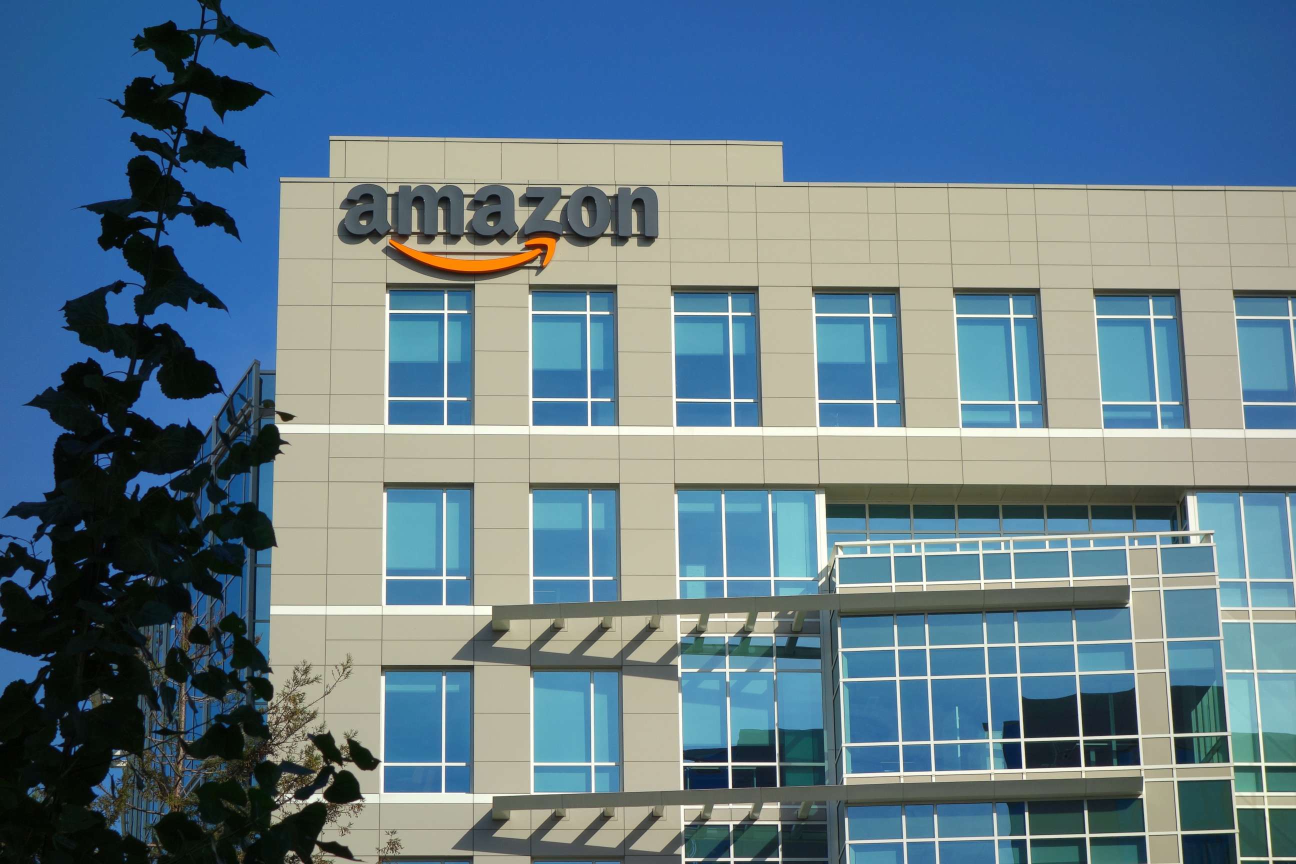 PHOTO: Amazon corporate office building is seen in Sunnyvale, California.