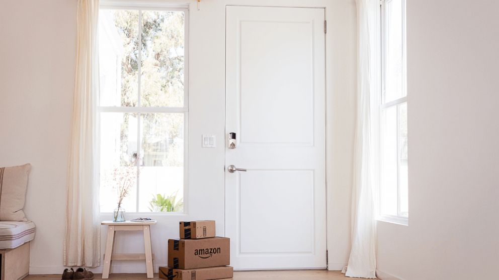 A sample Amazon package delivery using Amazon Key is shown here. 