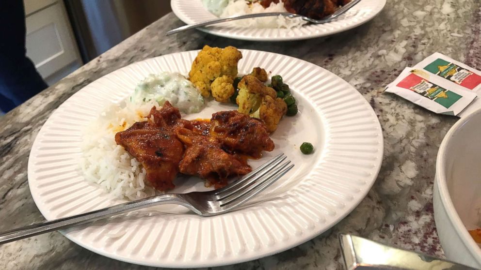 PHOTO: The final product: "GMA" made the Chicken Tikka Masala dish from Amazon's new meal kit delivery service.