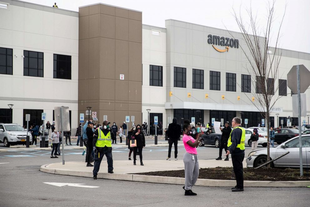 Amazon Warehouse Workers In New York Walk Off The Job Instacart And Whole Foods Employees To Follow Abc News