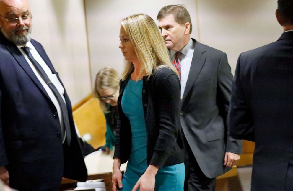 PHOTO: Fired Dallas police Officer Amber Guyger leaves the 204th District Court as the court recessed for the day at the Frank Crowley Courts Building in Dallas, Sept. 26, 2019.