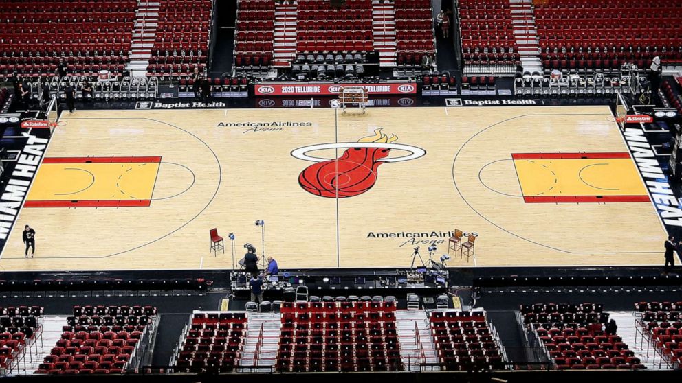 PHOTO: A general view of American Airlines Arena prior to the game between the Miami Heat and the Memphis Grizzlies in Miami, Oct. 23, 2019.