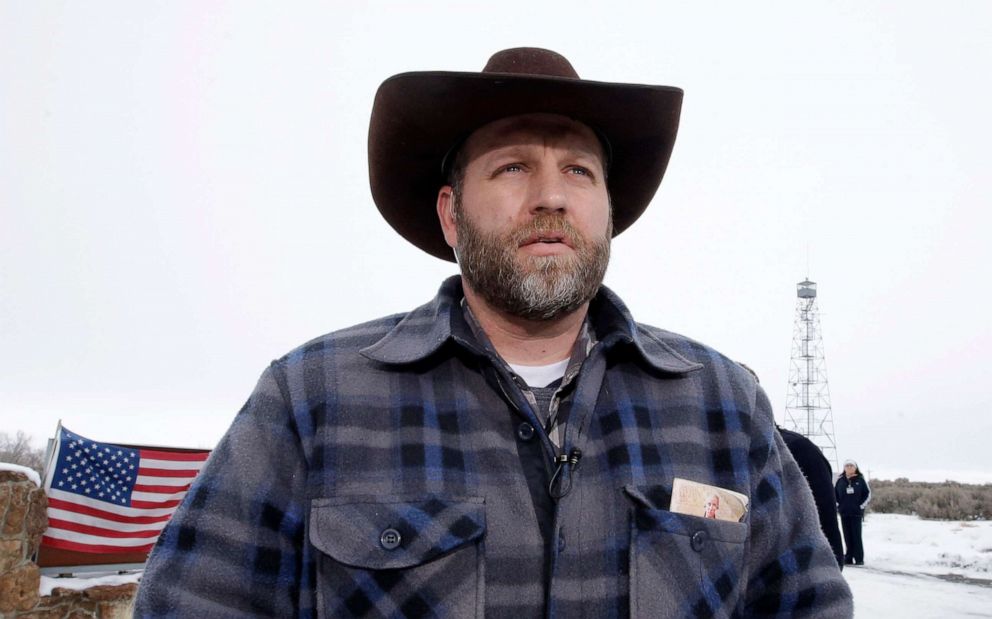 PHOTO: In this Jan. 5, 2016, file photo, Ammon Bundy, one of the sons of Nevada rancher Cliven Bundy, speaks during an interview at Malheur National Wildlife Refuge, near Burns, Ore.