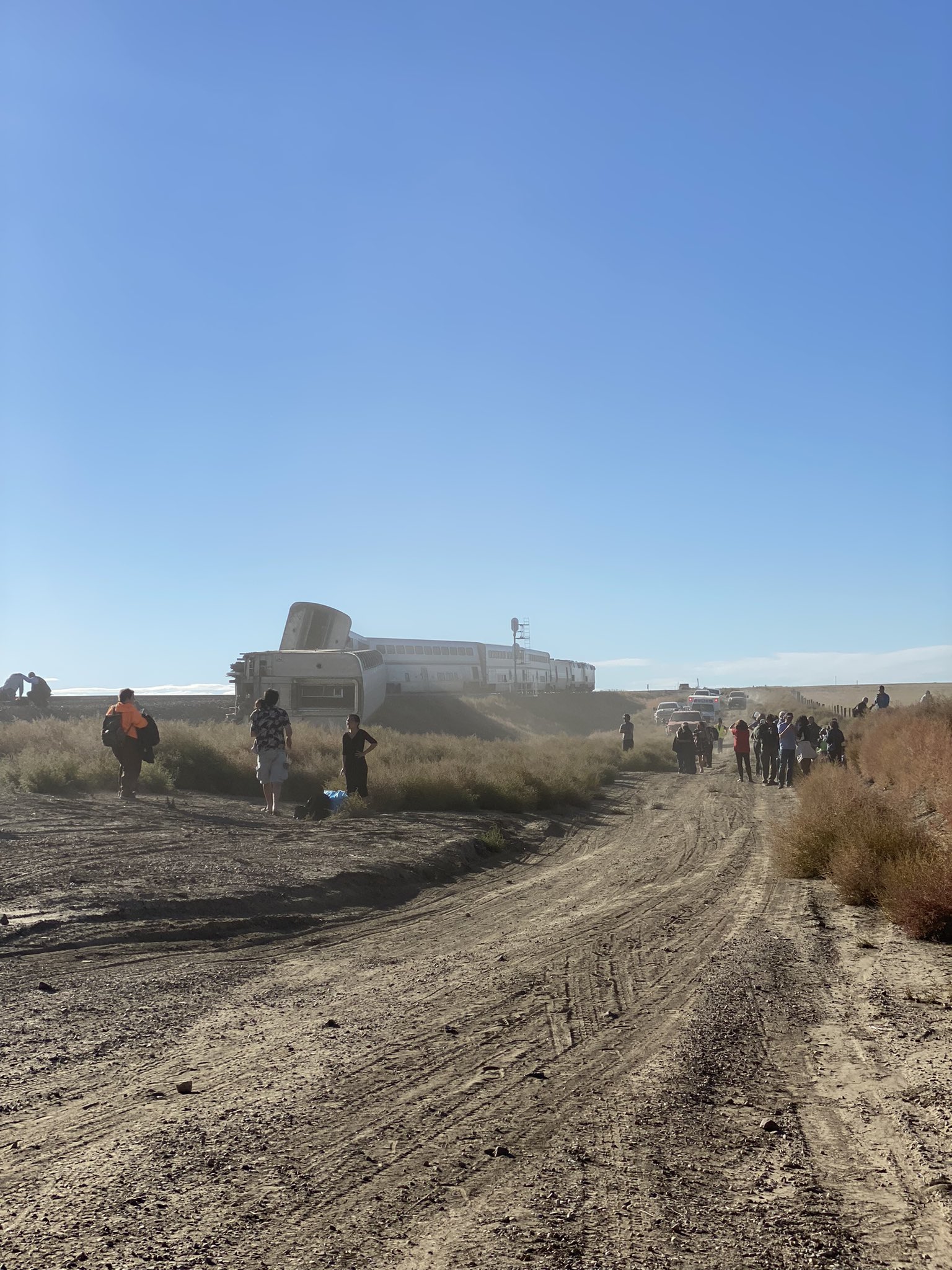 PHOTO: At least three people were killed when a Amtrak train derailed near Joplin, Mont., on Saturday, Sept. 25, 2021.