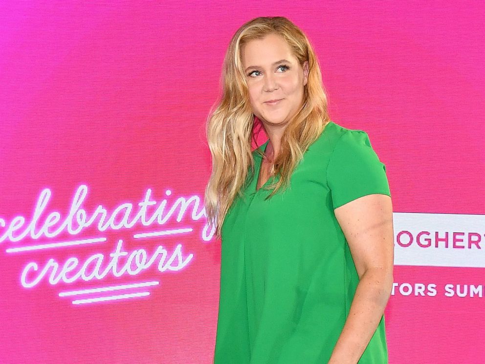 PHOTO: Amy Schumer steps on stage at # BlogHer18 Creators Summit at Pier 17 on August 8, 2018 in New York City.