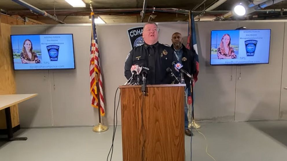 PHOTO: In this screen grab from a video, Cohasset Police Chief William Quigley speaks at a press briefing on Jan. 6, 2022, in Cohasset, Ma.