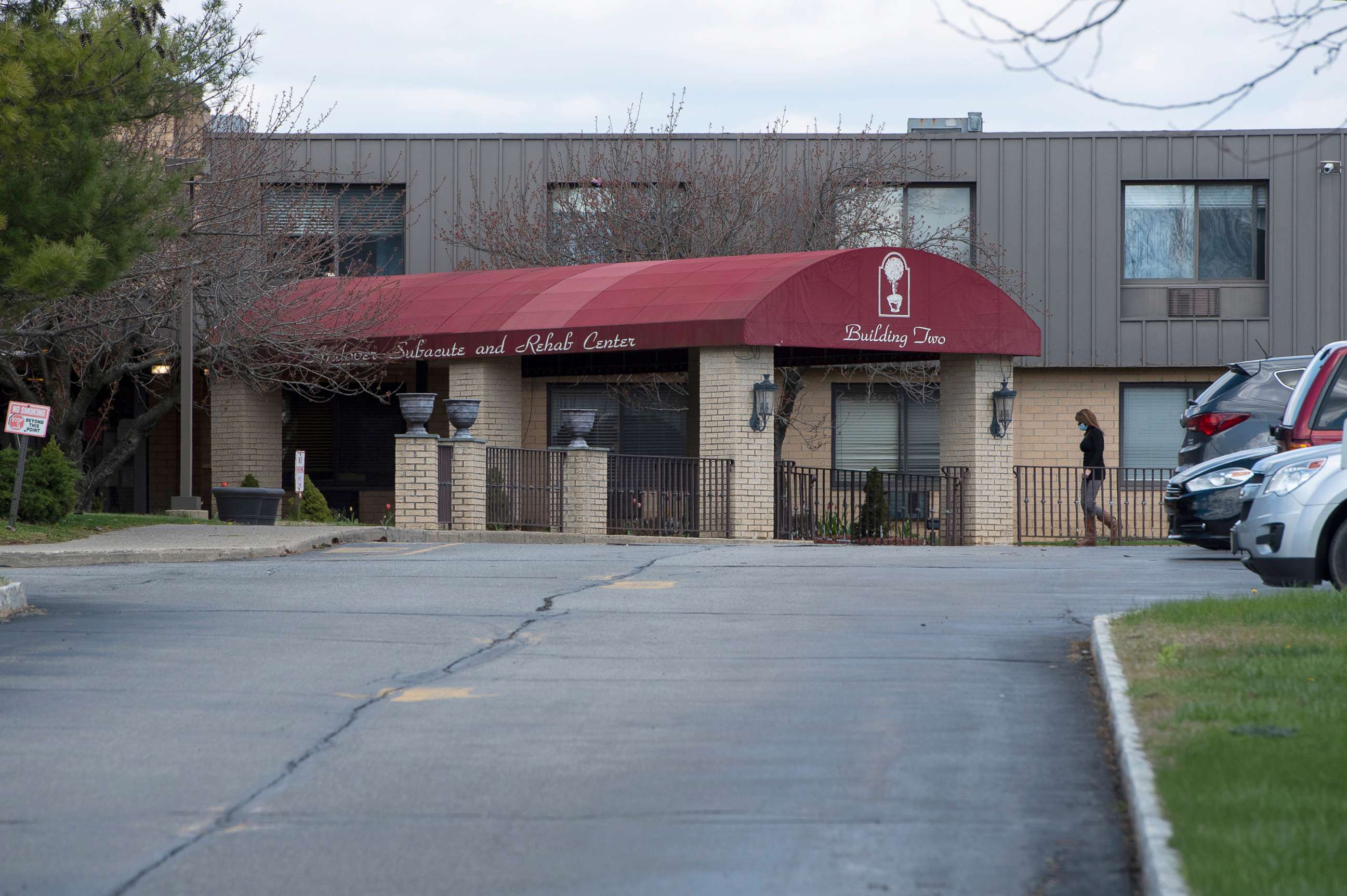 PHOTO: One of the two buildings of Andover Subacute and Rehabilitation Center, in Andover N.J., April 15, 2020.